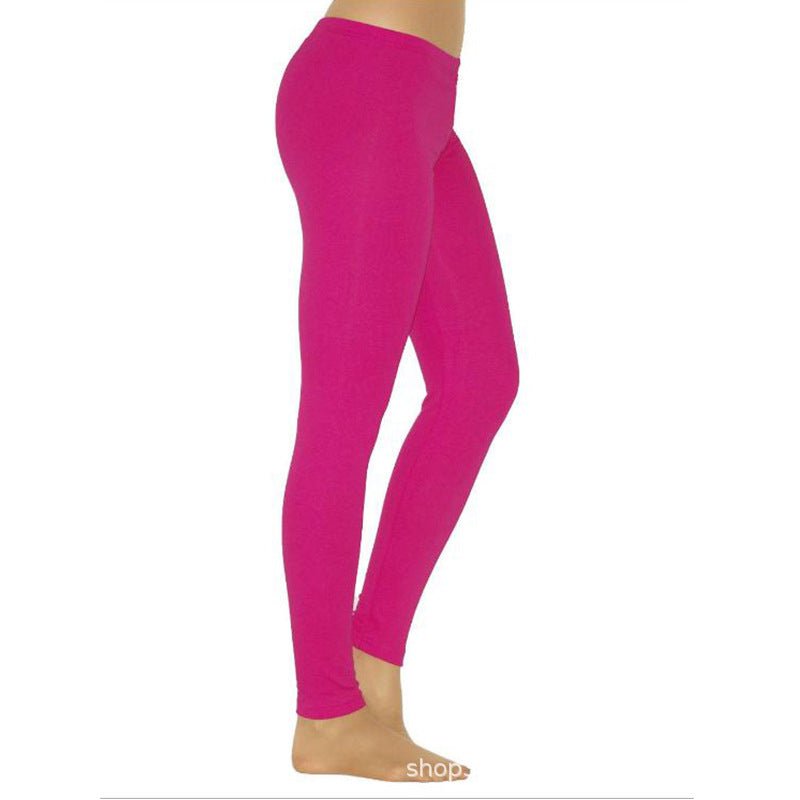 Solid Colour Stretch Leggings