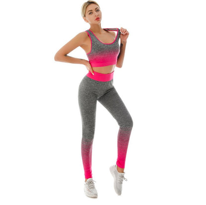 2 Piece Women's Gradient Yoga Set