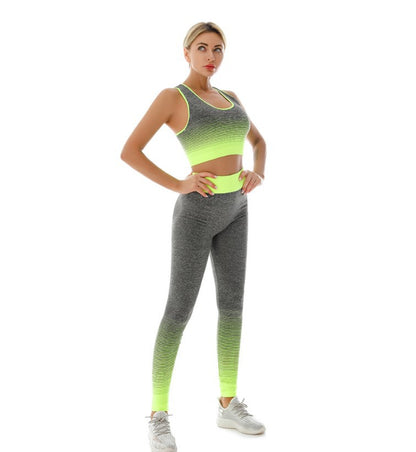 2 Piece Women's Gradient Yoga Set