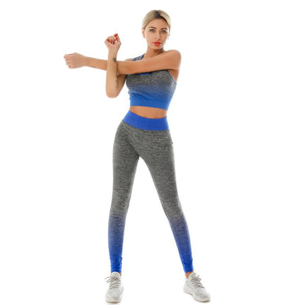 2 Piece Women's Gradient Yoga Set